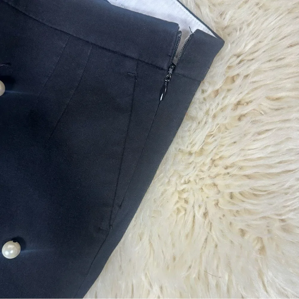 J. Crew Black Kids Leggings with Pearl Details